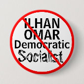 アンチイランオマール民主社会主義 缶バッジ (正面)