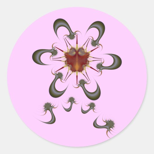 アンチウイルスのDinovernaバグ ラウンドシール (正面)