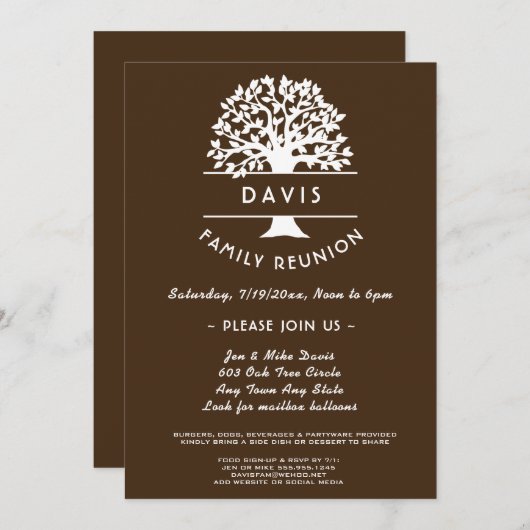 アンチェストリーツリーチョコレートファミリー懇親会招待状 招待状 (正面/裏面)