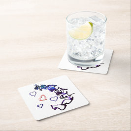 アンチェーンマイハート紙コースター スクエアペーパーコースター