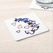 アンチェーンマイハート紙コースター スクエアペーパーコースター (アングル)