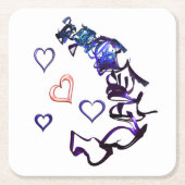 アンチェーンマイハート紙コースター スクエアペーパーコースター (正面)
