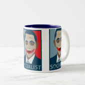 アンチオバマのジョーカーの社会主義者 ツートーンマグカップ (正面右)