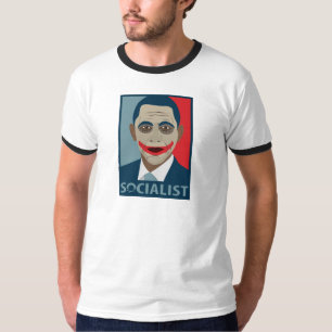 アンチオバマのジョーカーの社会主義者 Tシャツ