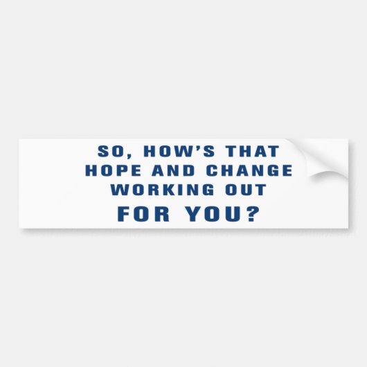 アンチオバマのバンパーステッカー バンパーステッカー (正面)