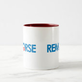 アンチオバマのバンパーステッカー-後悔 ツートーンマグカップ (中央)