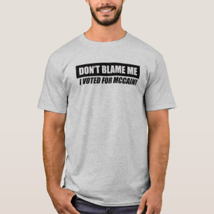 アンチオバマのバンパーステッカー-私がfを投票した私の責任にしないで tシャツ