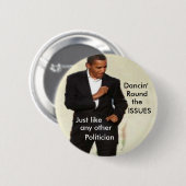 アンチオバマの踊りボタン 缶バッジ (正面&裏面)