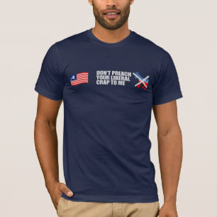 アンチオバマ-あなたの自由主義のながらくたのTシャツを説教しないで下 Tシャツ