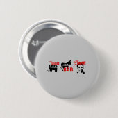 アンチオバマ-よいの。 悪い状態。 Commie 缶バッジ (正面&裏面)