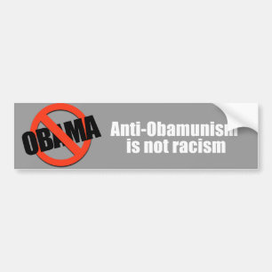 アンチオバマ-アンチobamunismは人種的優越感ではないです バンパーステッカー