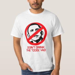 アンチオバマ-カッコいい援助を飲まないで下さい Tシャツ