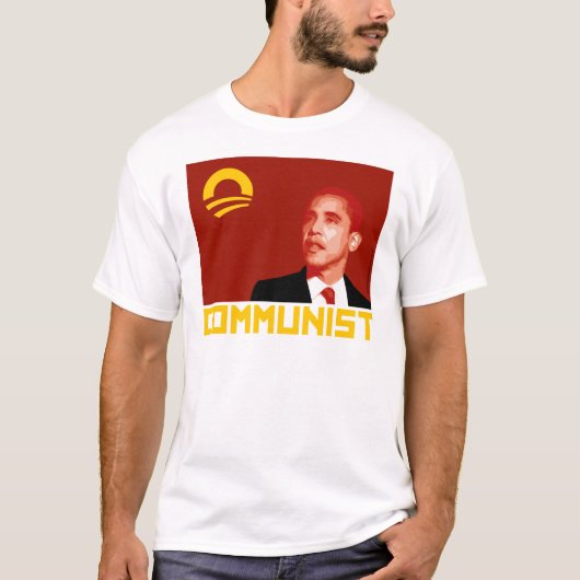 アンチオバマ: バラック・オバマの共産主義者 Tシャツ (正面)