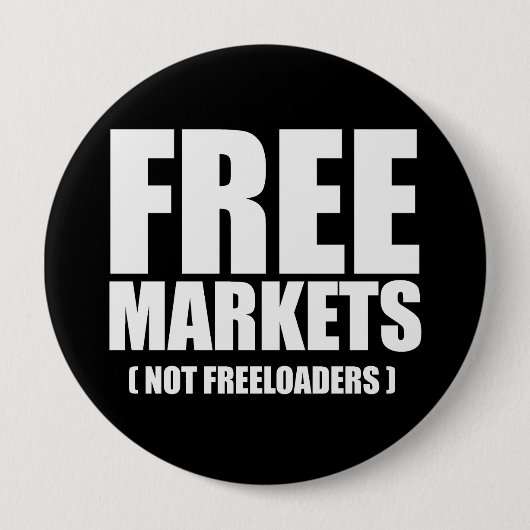 アンチオバマ-フリーマーケットの白いないたかり屋 缶バッジ (正面)