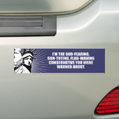 アンチオバマ-敬けんで保守的なBumpersticke バンパーステッカー (車上)