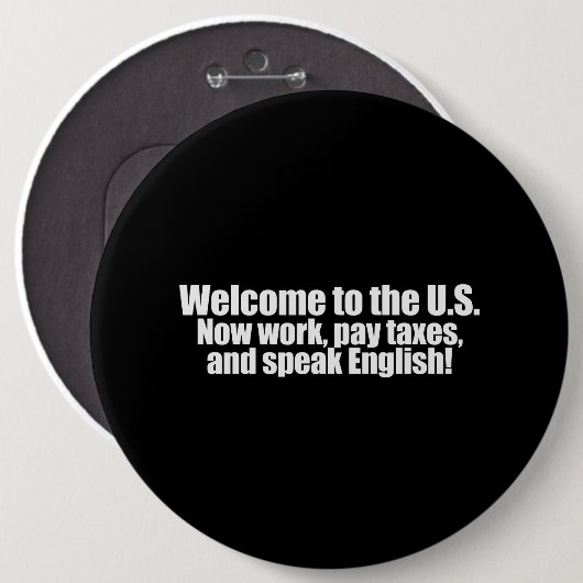 アンチオバマ-歓迎は今税のバンパーステッカーを支払います 缶バッジ (正面&裏面)