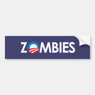 アンチオバマ-白いゾンビ バンパーステッカー