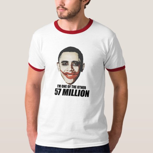 アンチオバマ- 57百万の者 Tシャツ (正面)