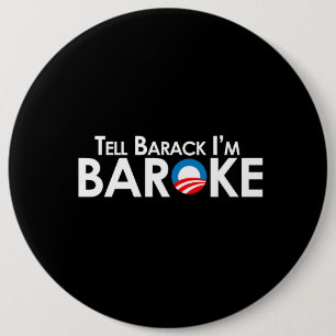アンチオバマ- Barokeのバンパーステッカー 缶バッジ