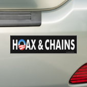 アンチオバマ「Hoax & Chains」バンパーステッカー バンパーステッカー (車上)