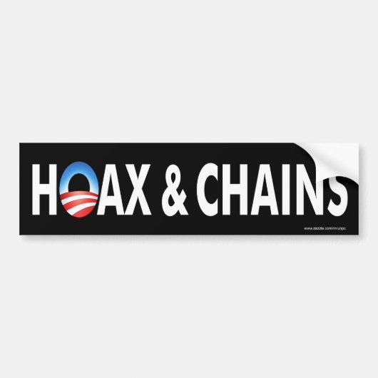アンチオバマ「Hoax & Chains」バンパーステッカー バンパーステッカー (正面)