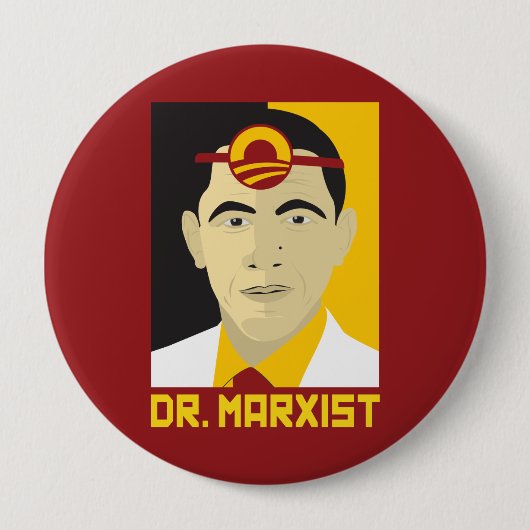 アンチオバマ: Marxist博士 缶バッジ (正面)
