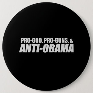 アンチオバマ- PRO-GOD PRO-GUNS ANTI-OBAMAのTシャツ 缶バッジ