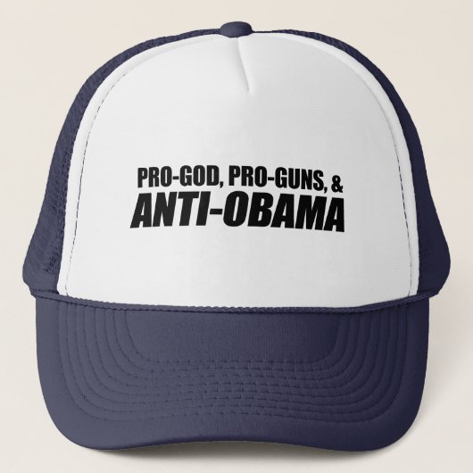 アンチオバマ- PRO-GOD PRO-GUNS ANTI-OBAMA キャップ (正面)