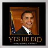 アンチオバマYes彼は民主化ポスターを行った ポスター (正面)