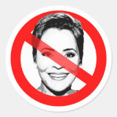 アンチカリレイククロドアウト顔 ラウンドシール (正面)