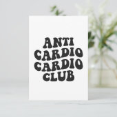 アンチカーディオクおもしろいラブジムフィットネスコーチギフト サンキューカード (スタンド正面)