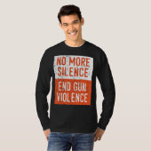 アンチガン認識度no more沈黙エンドガンヴァイオレヌス tシャツ (正面フル)