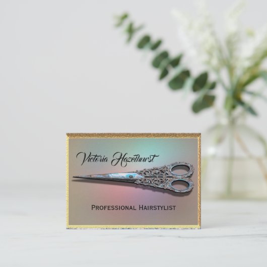アンチキードシザーズシック美容師プロフェッショナル 名刺 (スタンド正面)