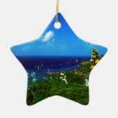 アンチグアのカリブ島 セラミックオーナメント (正面)