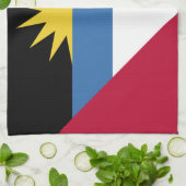 アンチグアバーブーダの旗 キッチンタオル (折り畳み)