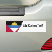 アンチグアバーブーダの旗 バンパーステッカー (車上)