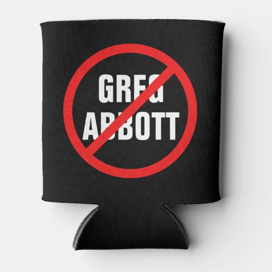 アンチグレグアボットテキサス州民主党員 缶クーラー (正面)