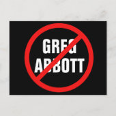 アンチグレッグ・アボットは彼をテキサス州の政治に投票 ポストカード (正面)