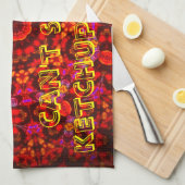 "アンチケチャップ"の曼荼羅茶タオル キッチンタオル (四つ折り)