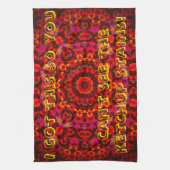 "アンチケチャップ"の曼荼羅茶タオル キッチンタオル (縦)