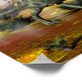 アンチサウルス恐竜 – 3D 描写 ポスター (角)