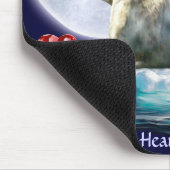 アンチシーラーントシールアップ、月とハートマウスパッド マウスパッド (コーナー)