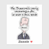 アンチジョーおもしろいバイデン氏仮面政治を着て シール (シート)