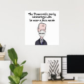 アンチジョーおもしろいバイデン氏仮面政治を着て ポスター (ホームオフィス)