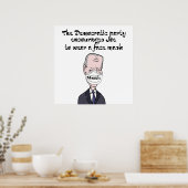 アンチジョーおもしろいバイデン氏仮面政治を着て ポスター (キッチン)