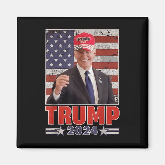 アンチジョーおもしろいバイデン氏保守的ドナルド・トランプ2 マグネット (正面)