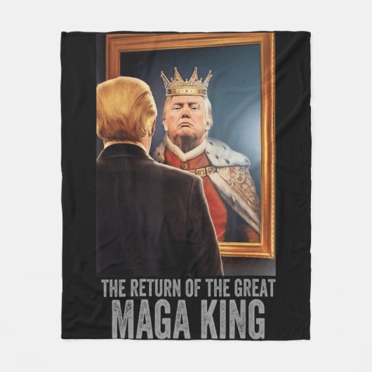 アンチジョーバイデン氏ウルトラMaga戻り素晴らし フリースブランケット (正面)