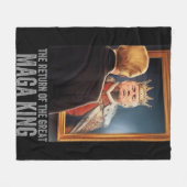 アンチジョーバイデン氏ウルトラMaga戻り素晴らし フリースブランケット (正面(横))