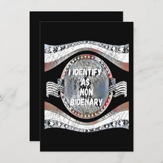 アンチジョーバイデン氏引用文、私は非Bidenaryとして識別 エンクロージャーカード (正面/裏面)