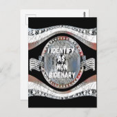 アンチジョーバイデン氏引用文、私は非Bidenaryとして識別 ポストカード (正面/裏面)